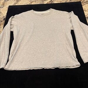 Nike Heather Gray Long Sleeve Tee